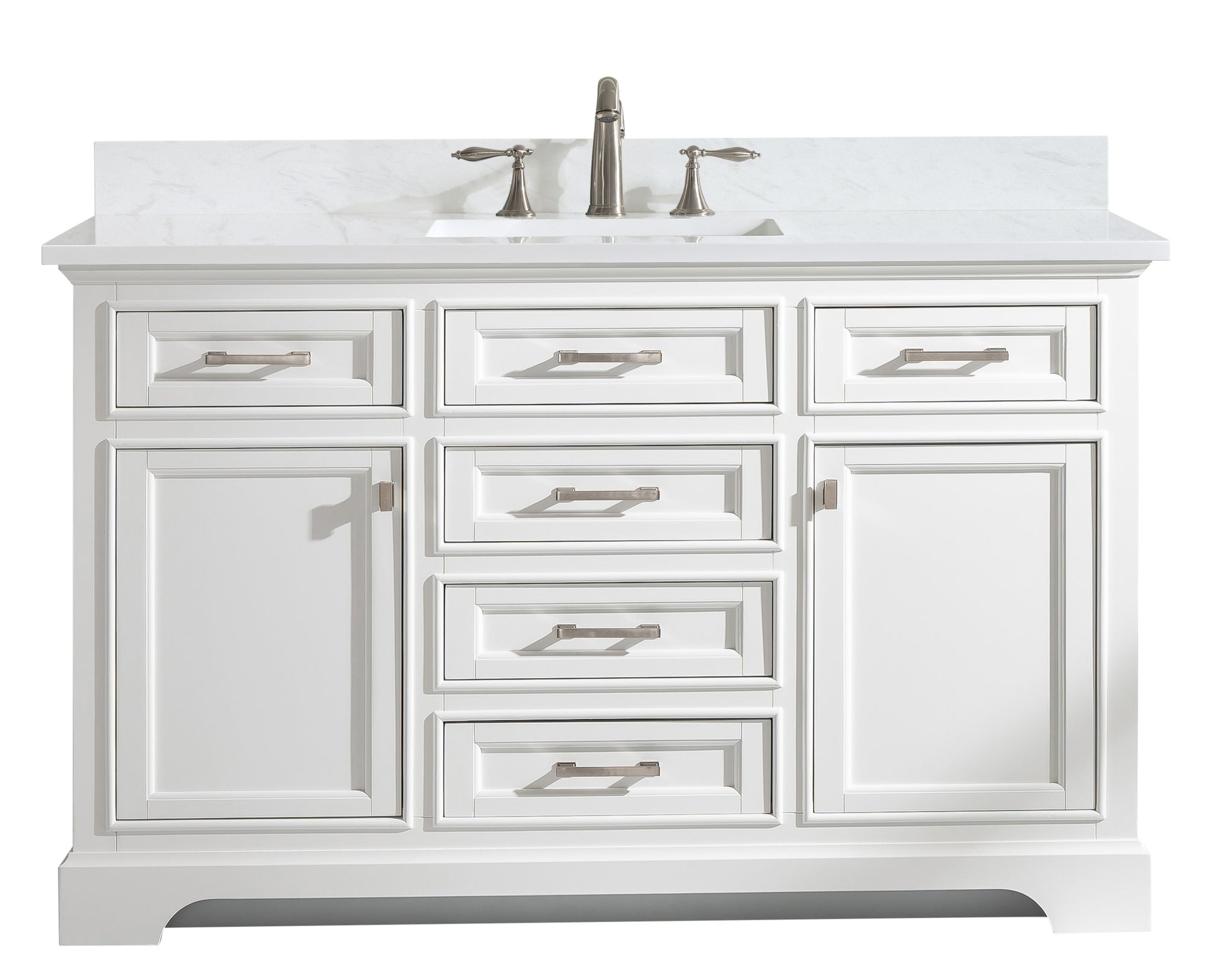 Milano 54" Single Vanity in White