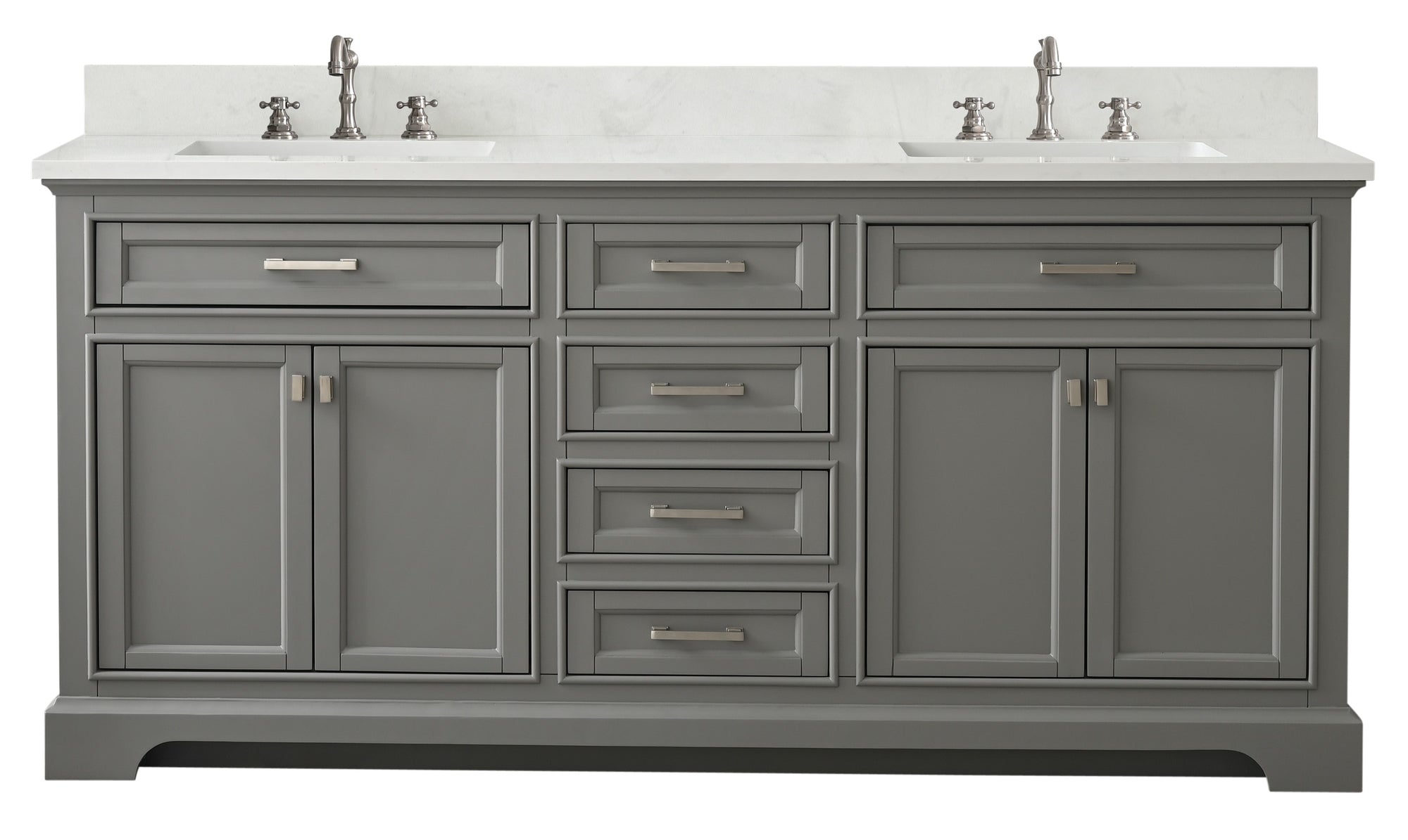 Milano 72" Double Vanity in Gray