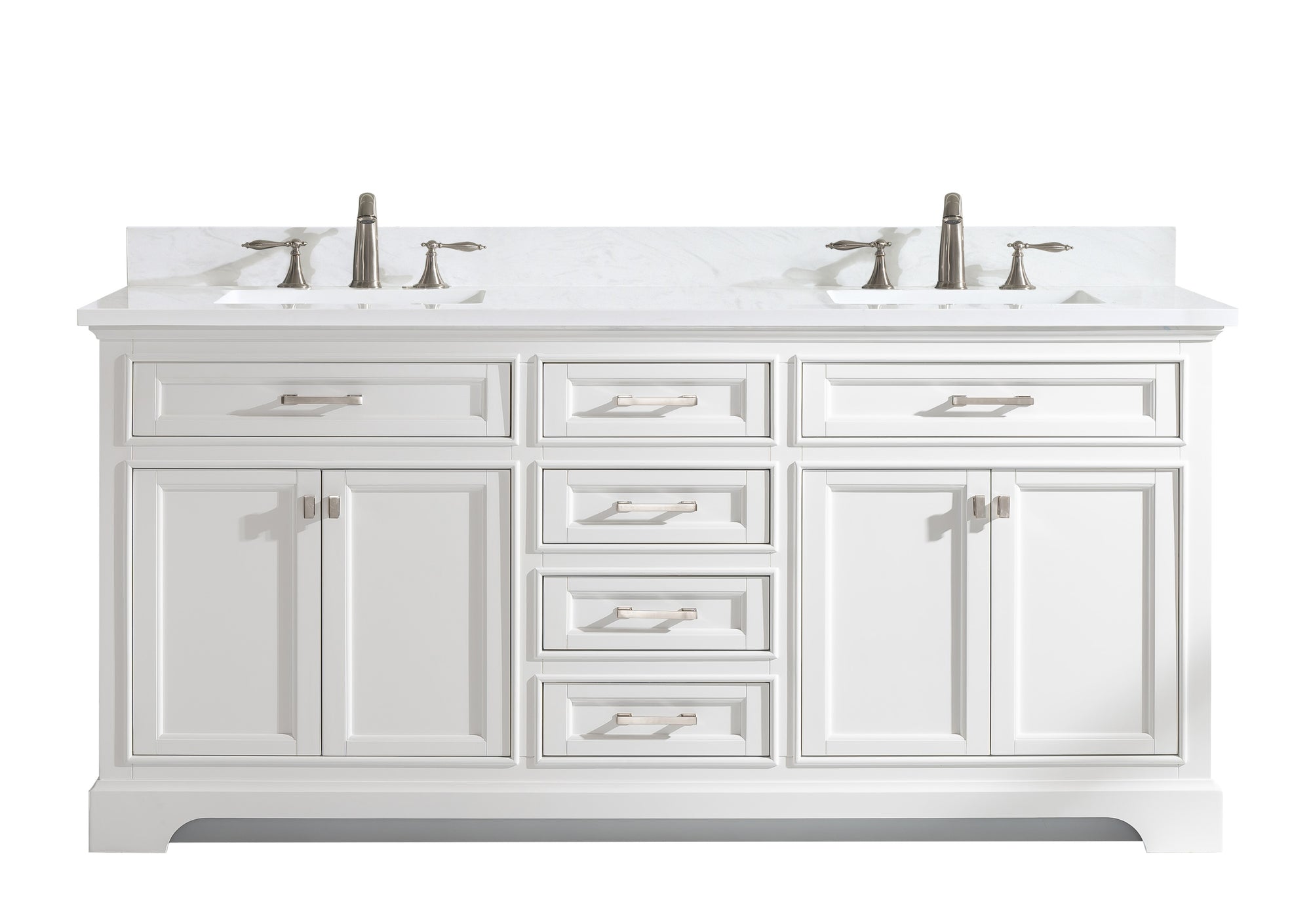 Milano 72" Double Vanity in White