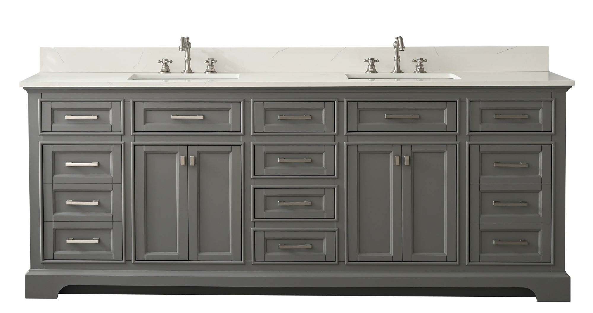 Milano 84" Double Vanity in Gray