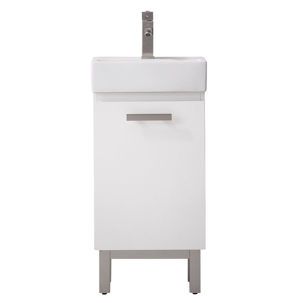 Stella 16.5" Single Sink Vanity In White