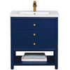 Logan 30&quot; Single Sink Vanity In Blue