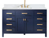 Valentino 54&quot; Single Vanity in Blue