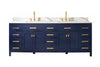 Valentino 84&quot; Double Vanity in Blue