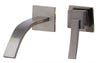 Brushed Nickel Single Lever Wallmount Bathroom Faucet