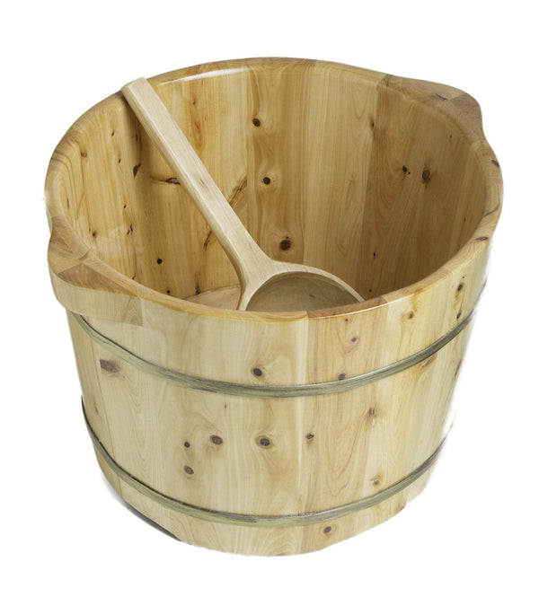 Wooden Solid Oak Bucket 15L Bath Crafting Supplies Handmade Wood