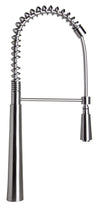 alfi solid stainless steel commercial spring kitchen faucet with pull down spray ab2039