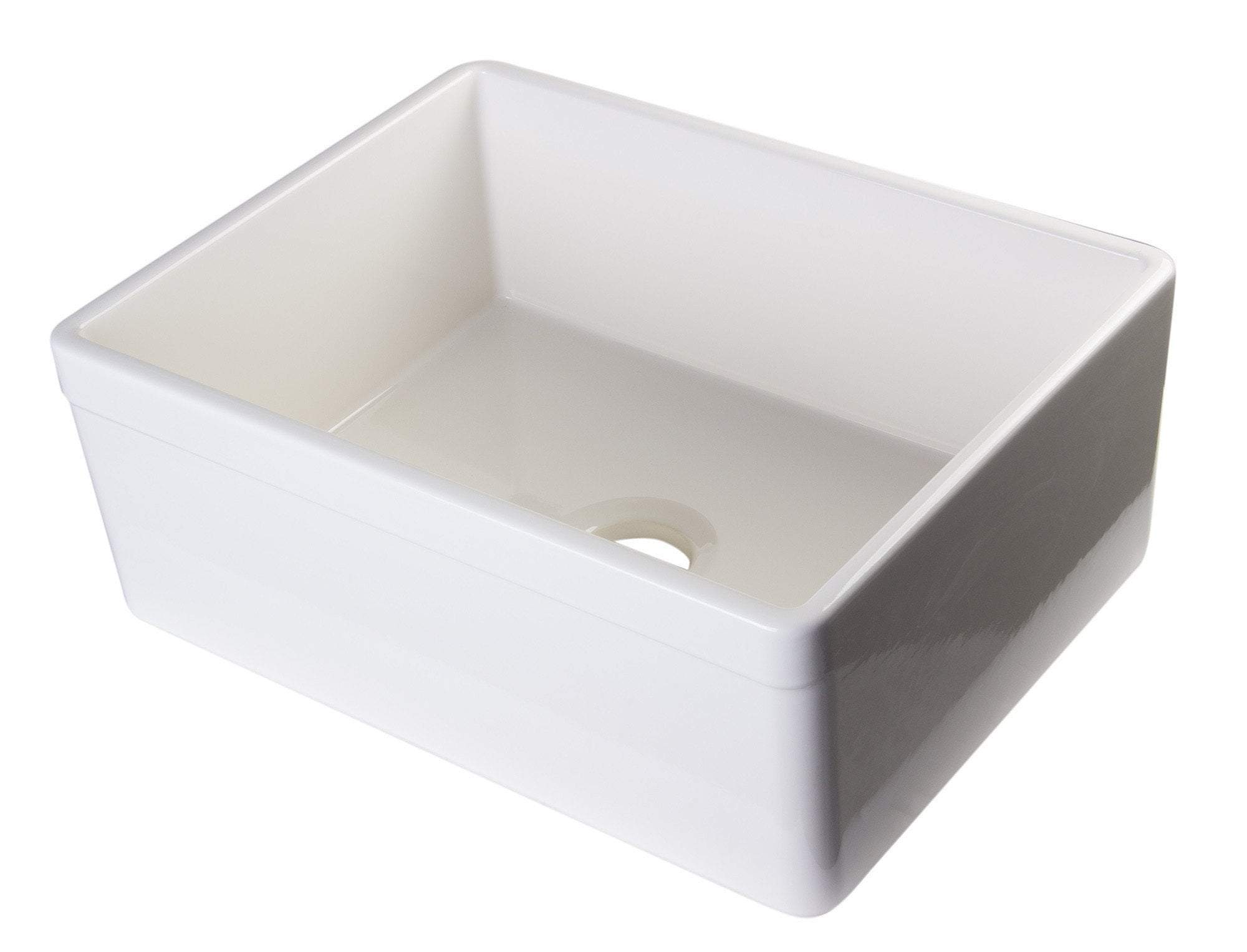 alfi white 26 decorative lip single bowl fireclay farmhouse kitchen sink ab506 w