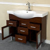 bellaterra 39 8 single sink vanity in wood walnut 4 drawers 203139b