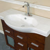 bellaterra 39 8 single sink vanity in wood walnut 4 drawers 203139b