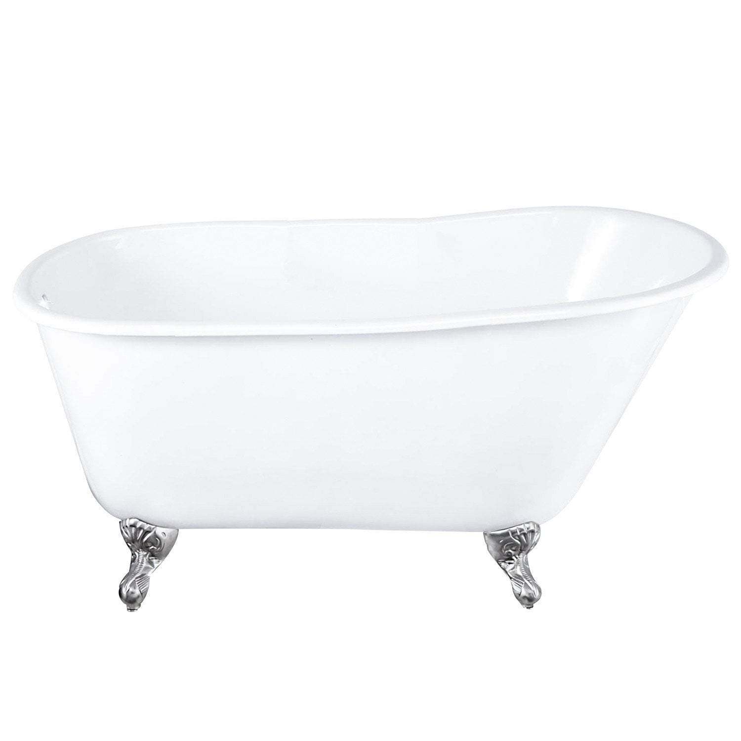 Cambridge 58" Cast Iron Swedish Tub, No Faucet Drillings