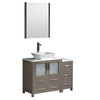 fresca torino 42 gray oak modern bathroom vanity w side cabinet vessel sink fvn62 3012go vsl