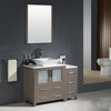 fresca torino 42 gray oak modern bathroom vanity w side cabinet vessel sink fvn62 3012go vsl