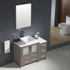 fresca torino 42 gray oak modern bathroom vanity w side cabinet vessel sink fvn62 3012go vsl