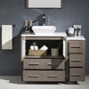 fresca torino 42 gray oak modern bathroom vanity w side cabinet vessel sink fvn62 3012go vsl