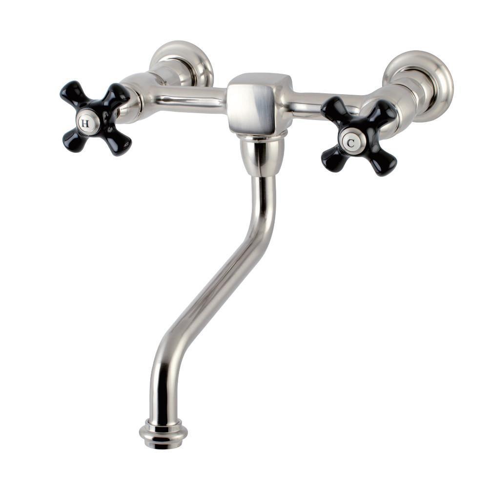 Kingston Brass Duchess Wall-Mount Bathroom Faucet Brushed Nickel