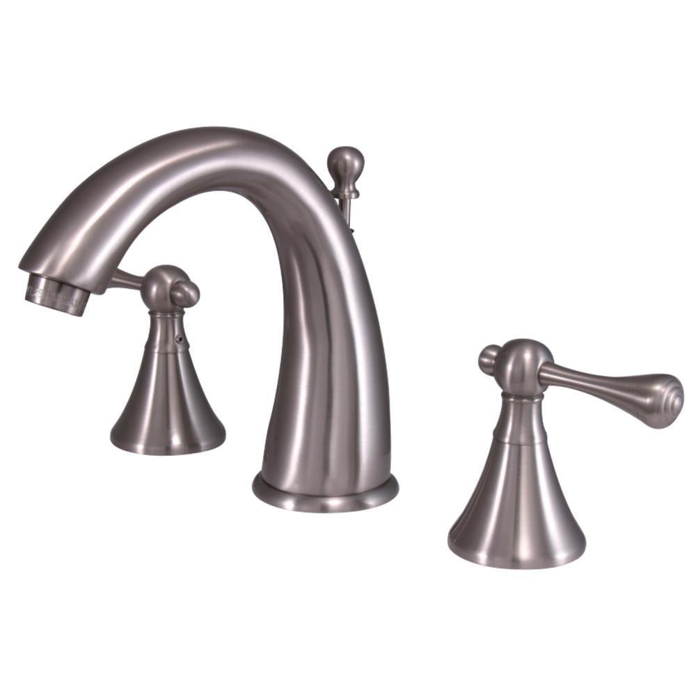 Kingston Brass English Country Widespread Bathroom Faucet Brushed Nickel