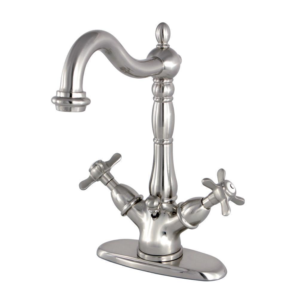 Kingston Brass Essex 4" Centerset Bathroom Faucet Brushed Nickel