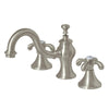 Kingston Brass French Country Widespread Bathroom Faucet Brushed Nickel