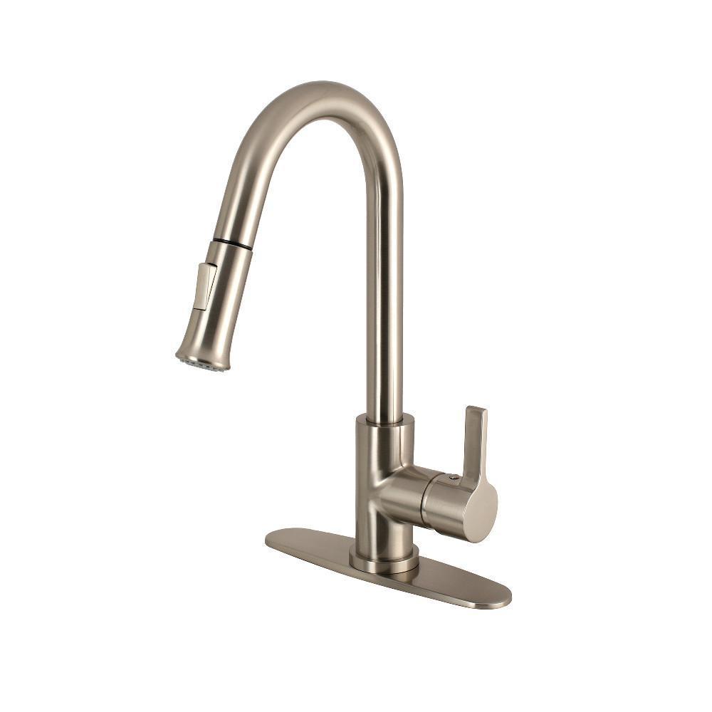 Gourmetier Continental Pull-Down Kitchen Faucet Brushed Nickel