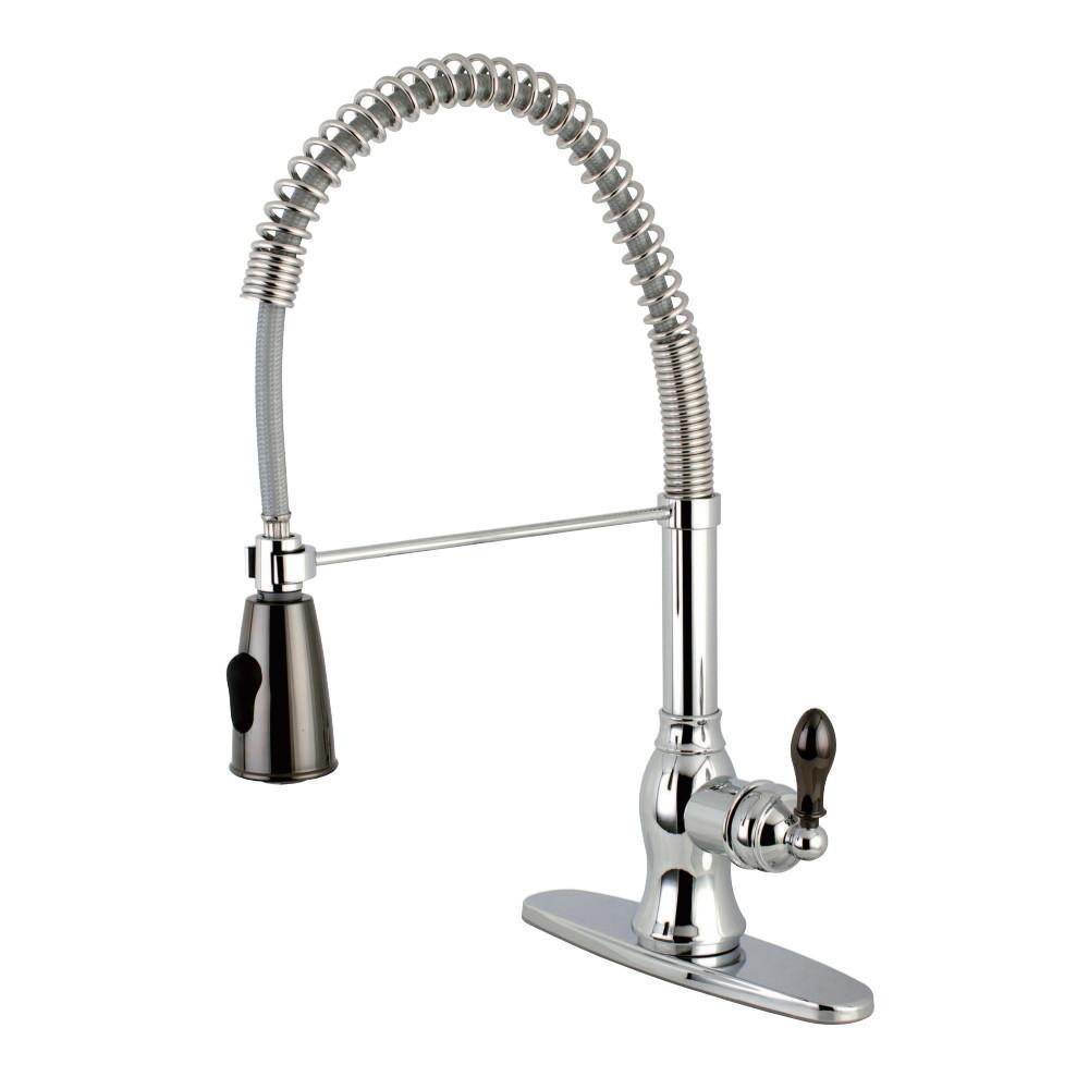 Pre-Rinse Kitchen Faucet with Pull-Down Spring Spout and Pot Filler