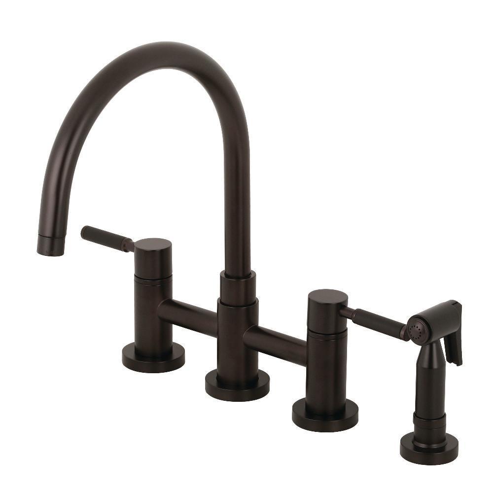 Kingston Brass Concord Bridge Kitchen Faucet Oil Rubbed Bronze