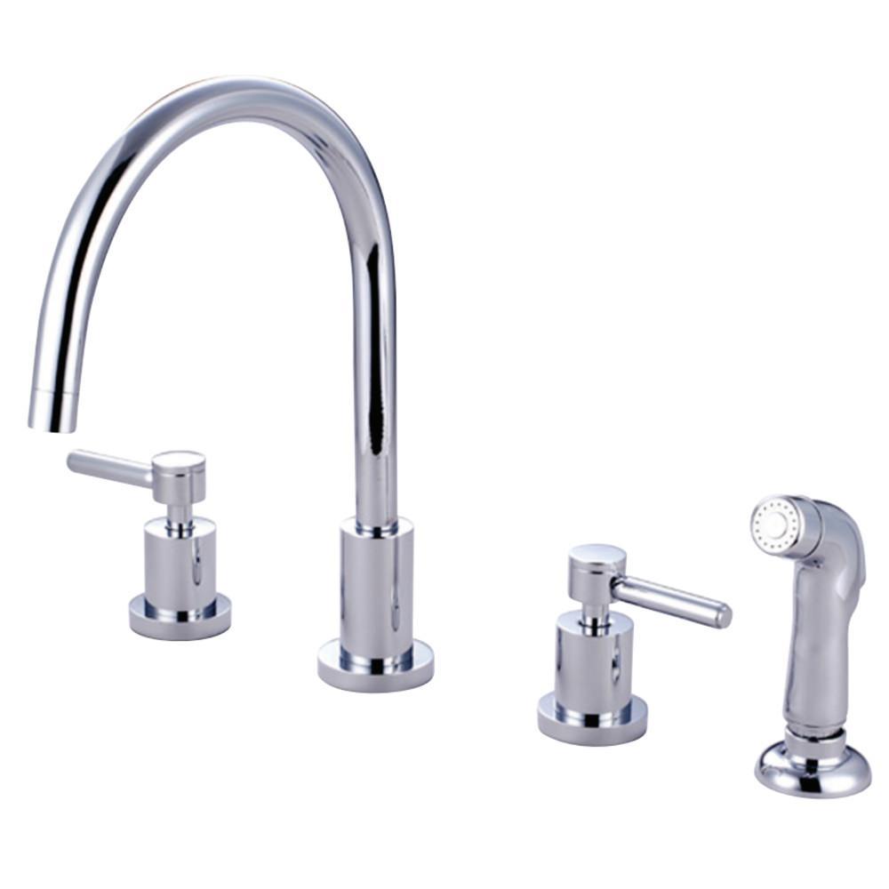 Kingston Brass Concord Widespread Kitchen Faucet Polished Chrome