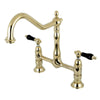 Kingston Brass Duchess Bridge Kitchen Faucet Polished Brass