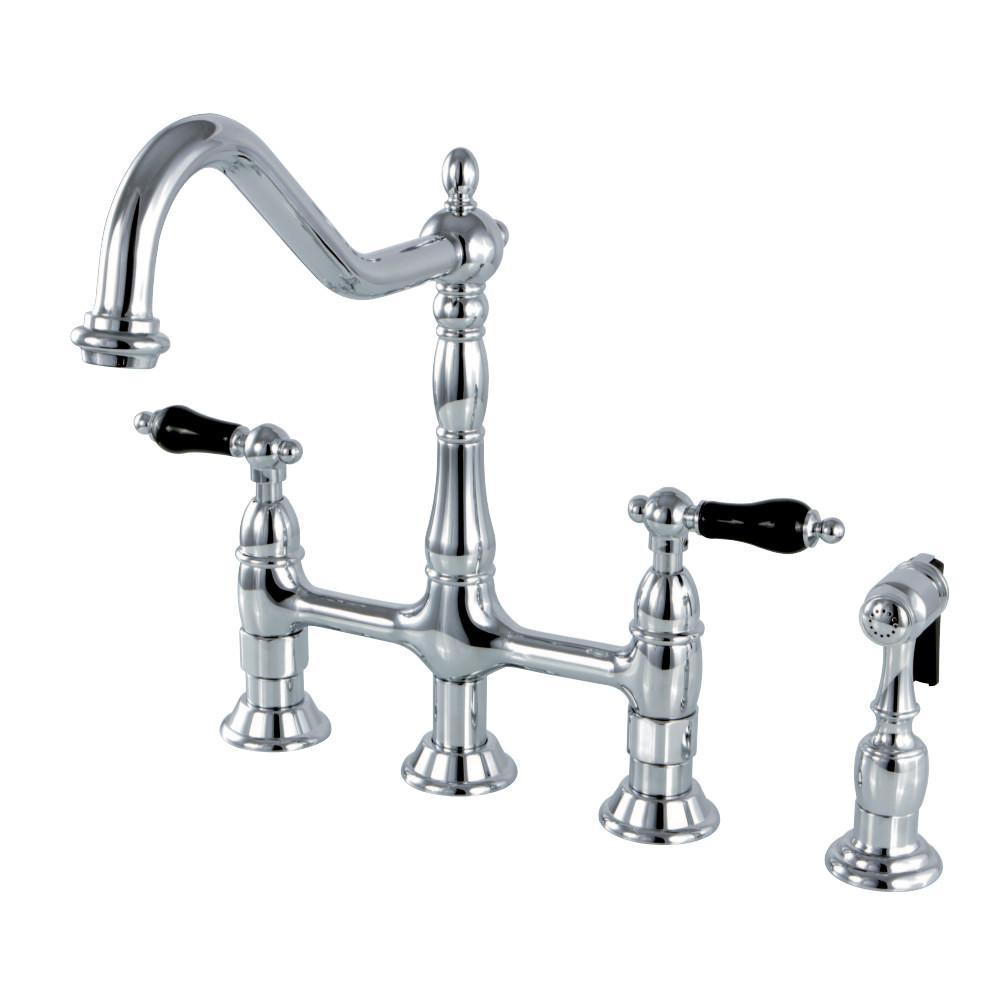 Kingston Brass Duchess Bridge Kitchen Faucet Polished Chrome