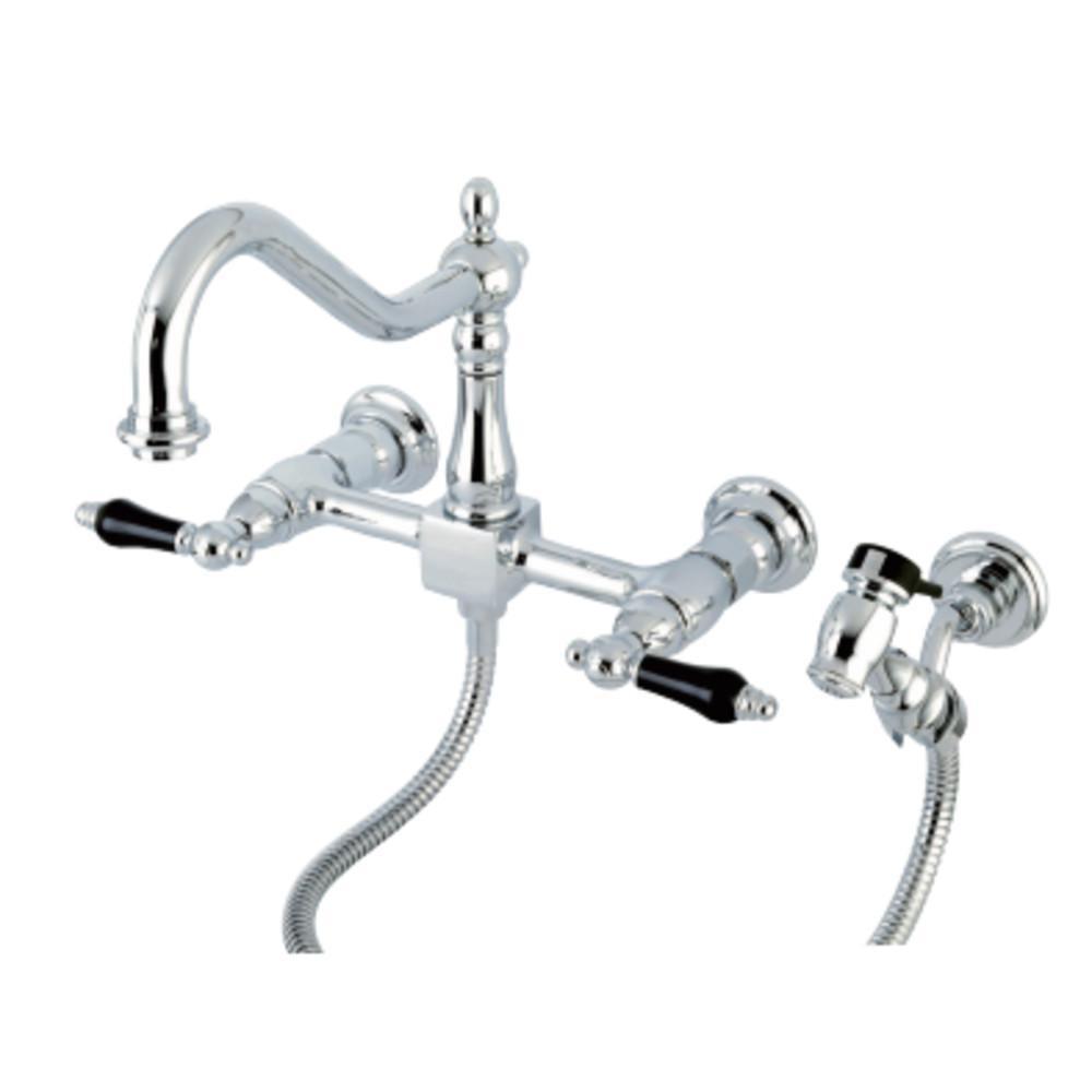 Kingston Brass Duchess Wall Mount Kitchen Faucet Polished Chrome