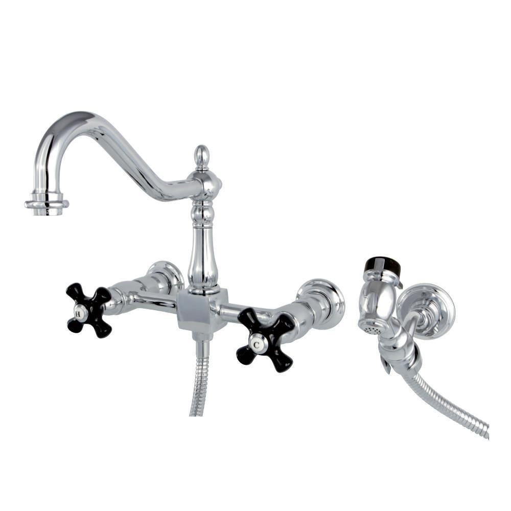 Kingston Brass Duchess Wall Mount Kitchen Faucet Polished Chrome