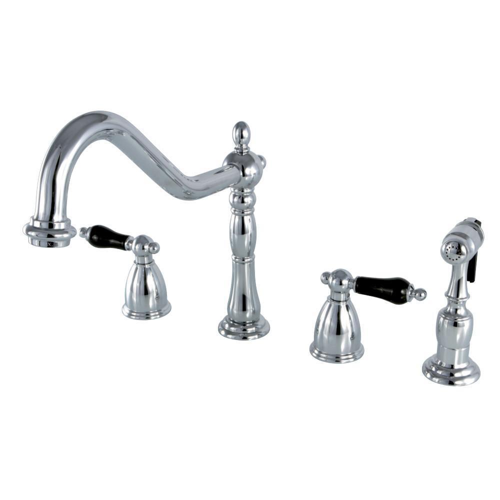 Kingston Brass Duchess Widespread Kitchen Faucet Polished Chrome