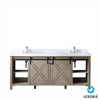 80&quot; Ash Grey Double Vanity, White Quartz Top, Square Sinks, no Mirror