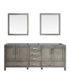 80&quot; Grey Double Vanity, no Top and 30&quot; Mirrors