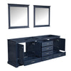 80&quot; Navy Blue Double Vanity, no Top and 30&quot; Mirrors