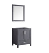 30&quot; Dark Grey Single Vanity, no Top and 28&quot; Mirror