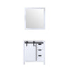 30&quot; White Single Vanity, no Top and 28&quot; Mirror