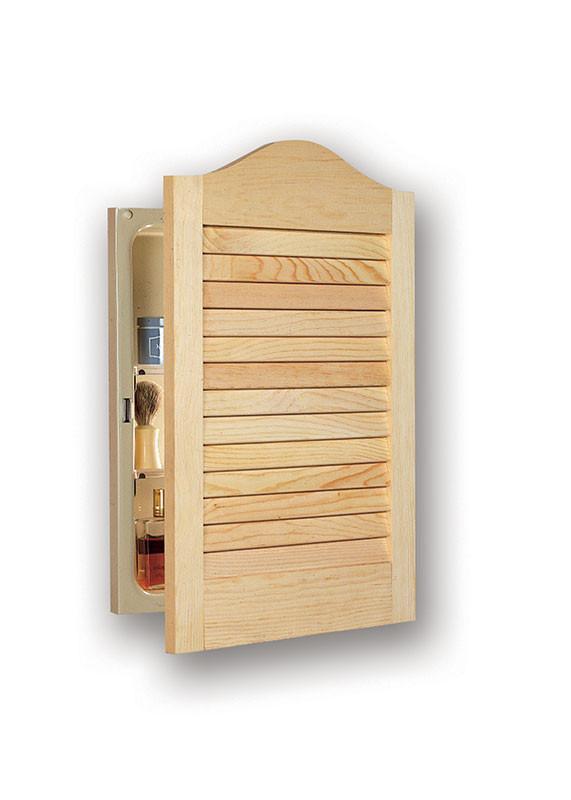 Louver Doors (Rectangle) Recess Mount 1 Door Medicine Cabinet w